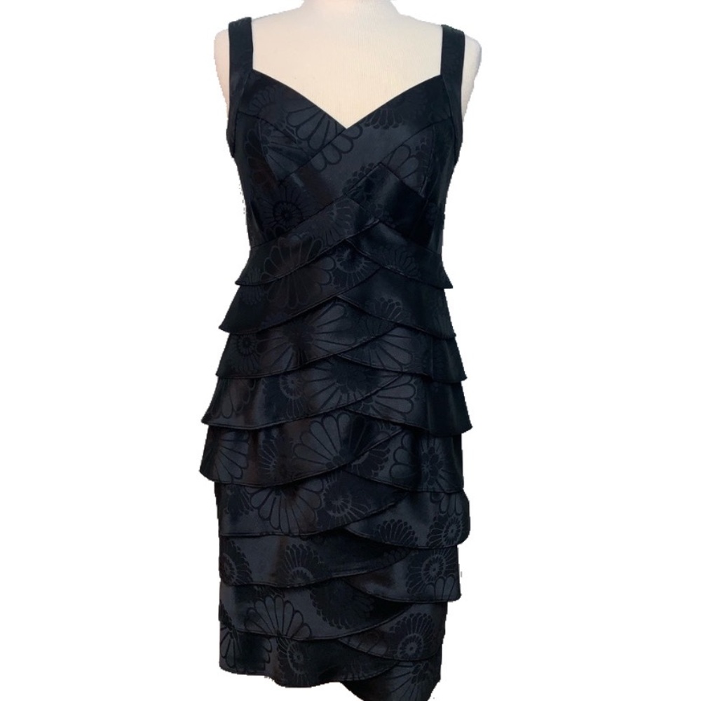 Stunning black on black floral dress